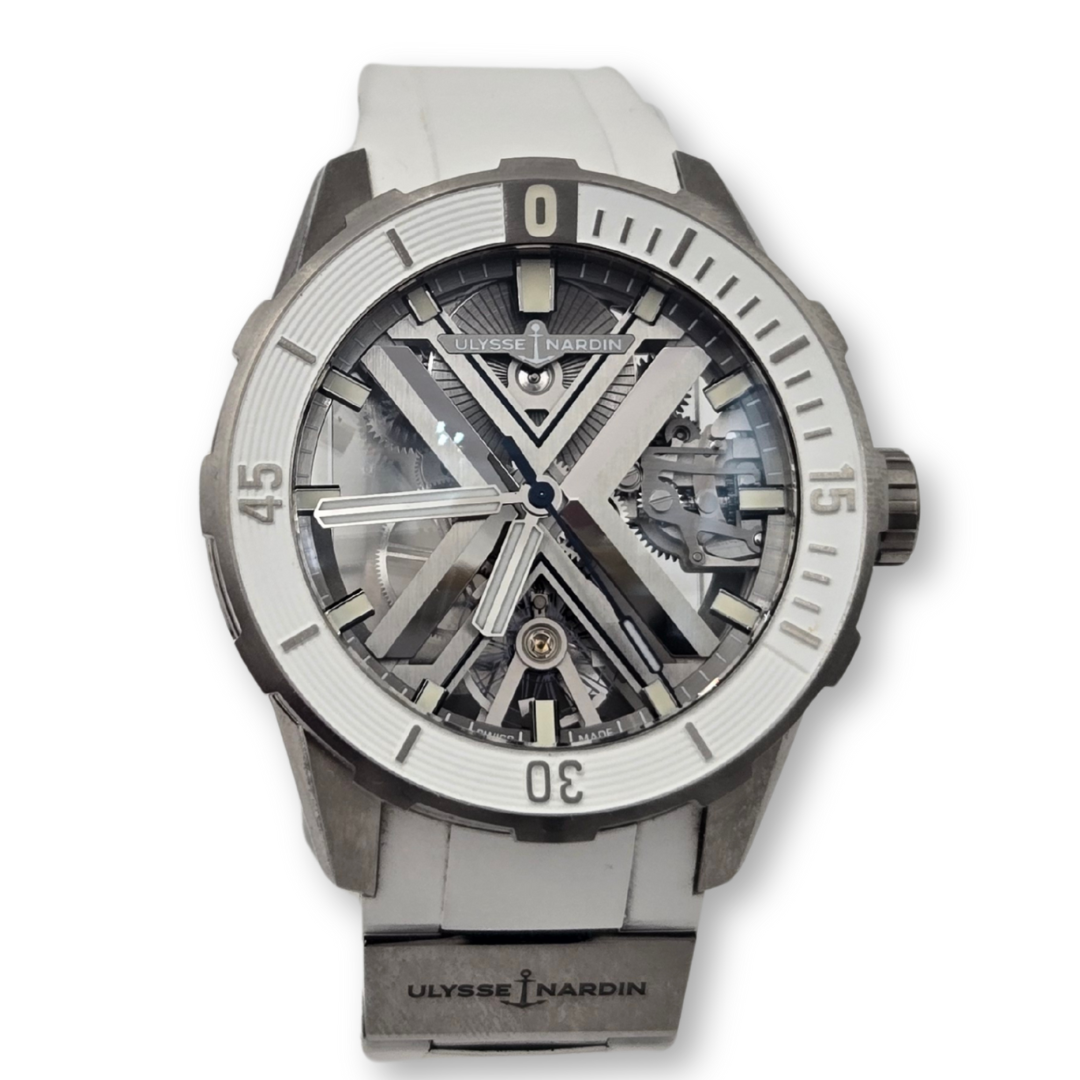Ulysse Nardin Diver X Skeleton Luxury Watch on white background