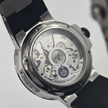 Skeletonized case back of Ulysse Nardin Marine Chronometer Manufacture 1183-126-3/62