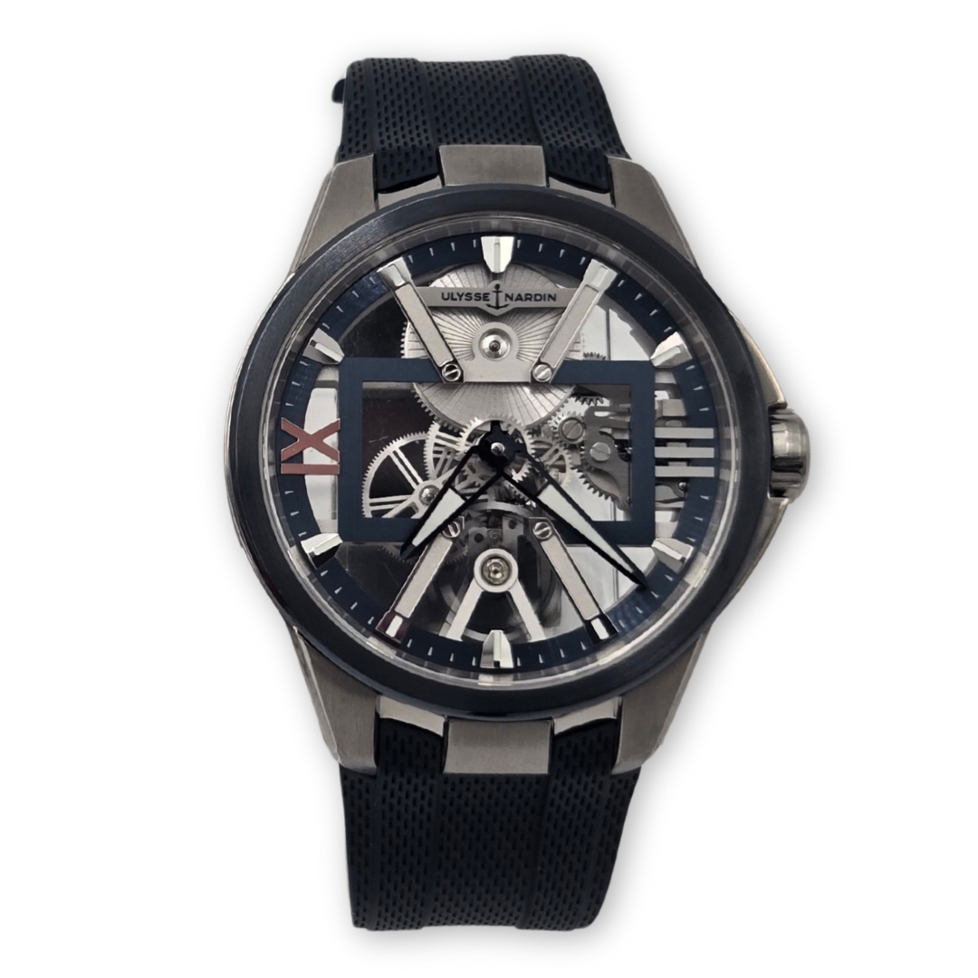 Ulysse Nardin Blast X Skeleton Watch on white background