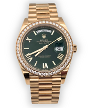 Rolex Day-Date 40 228348RBR Green Dial Diamond Bezel