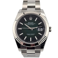 Rolex Datejust 41 Green Ombre Dial Fluted White Gold 126334 2026 Box Papers