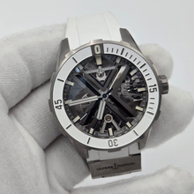 Front skeleton dial details on Ulysse Nardin Diver X Skeleton