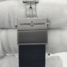 Detail of clasp on Ulysse Nardin Luxury Watch