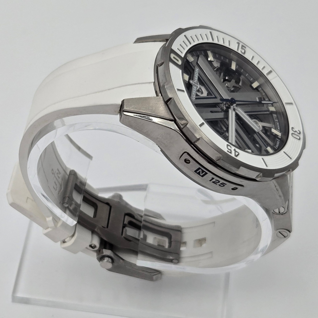 Left side details of Ulysse Nardin Diver X Skeleton