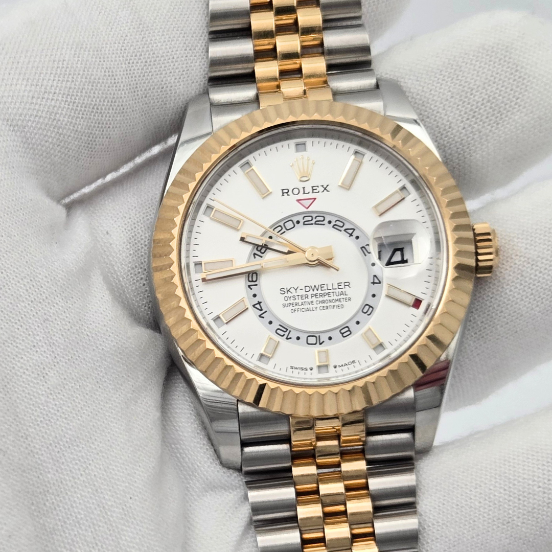 Rolex Sky-Dweller 336933 White Dial Jubilee Dual Toned