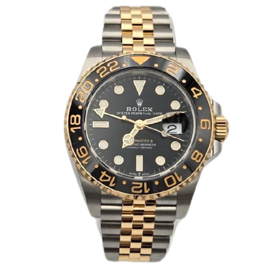 Rolex GMT-Master II Bumblebee Two Tone Black Dial 126713GRNR Box Papers