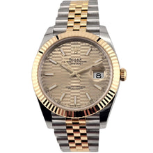 Rolex Datejust 41 Champagne Motif Dial TwoTone Gold Steel 126333 2022 Box Papers