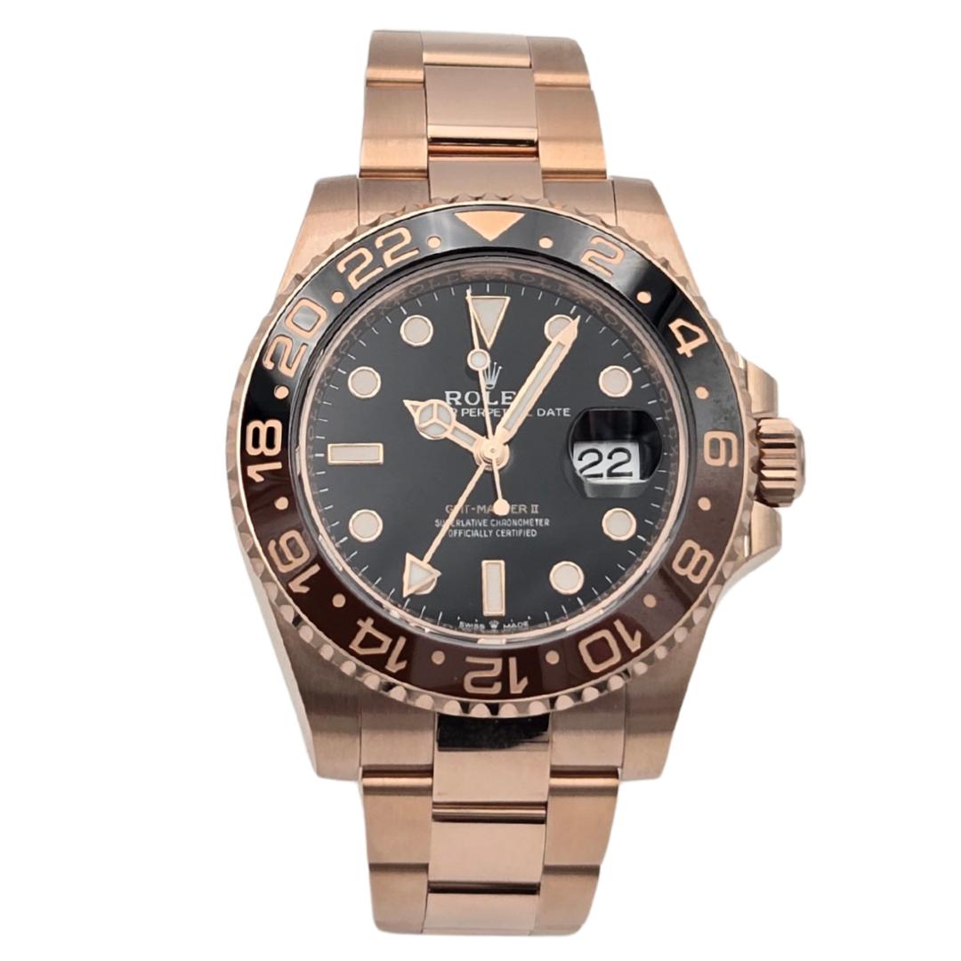Rolex GMT-Master II Root Beer Black Dial Everose Gold 126715CHNR Box Papers