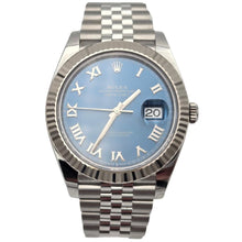 Rolex Datejust 41 Blue Dial Fluted Jubilee Steel Watch 126334 Box Papers 2026