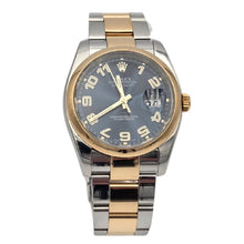 Rolex Datejust 36 Blue Concentric Dial Two Tone Gold Steel 116203 Box Papers
