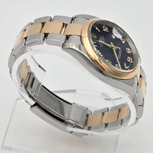 Rolex Datejust 36 Blue Concentric Dial Two Tone Gold Steel 116203 Box Papers