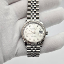 Rolex Datejust 31 Silver Diamond Dial Fluted Bezel 278274 Box Papers