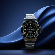 Rolex Submariner Date 126610LN on blue background