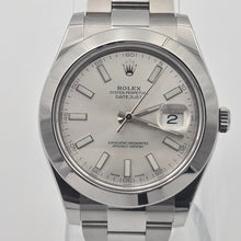 Rolex Datejust II 41mm Silver Dial Smooth Bezel Steel 116300 Box