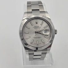 Rolex Datejust II 41mm Silver Dial Smooth Bezel Steel 116300 Box