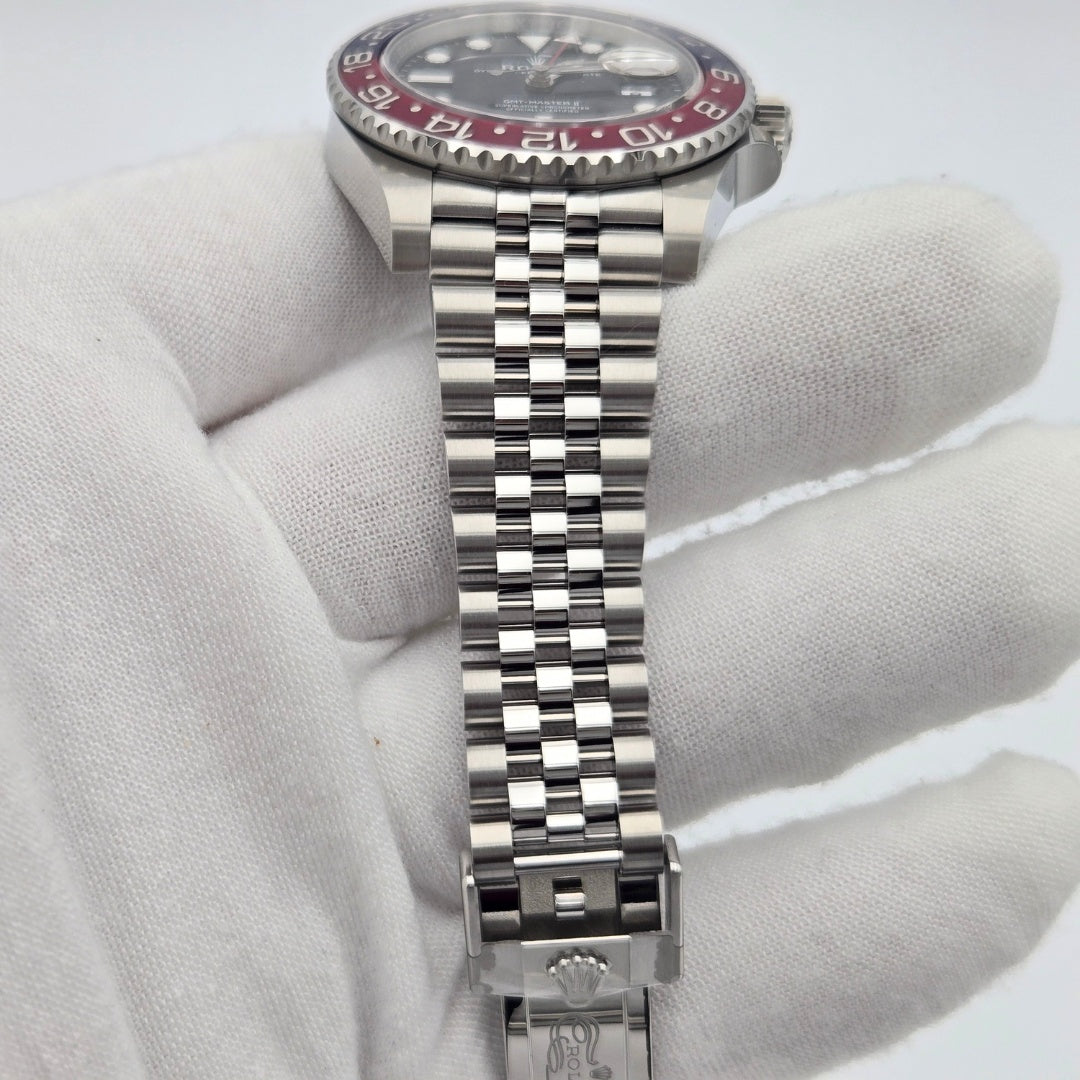 Rolex GMT-Master II Pepsi 126710BLRO Jubilee Steel Black Watch Box Papers 2024
