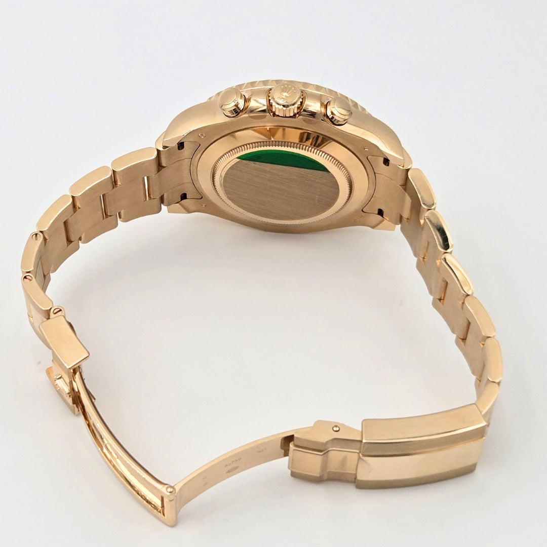 Rolex Yacht-Master II 116688 Yellow Gold Blue Bezel White Dial Watch Box Papers