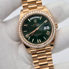 Rolex Day-Date 40 228348RBR Green Dial Diamond Bezel