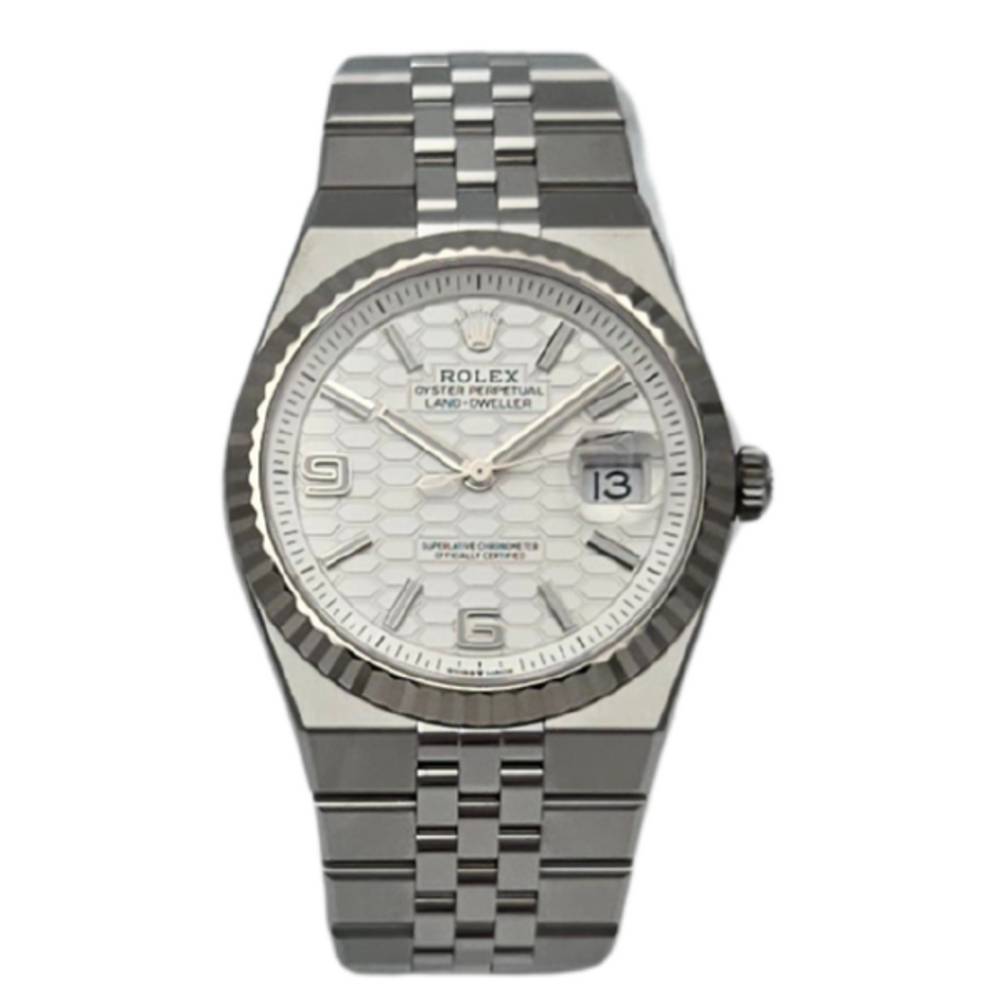 Rolex Land-Dweller 127334 Intense White Honeycomb Dial