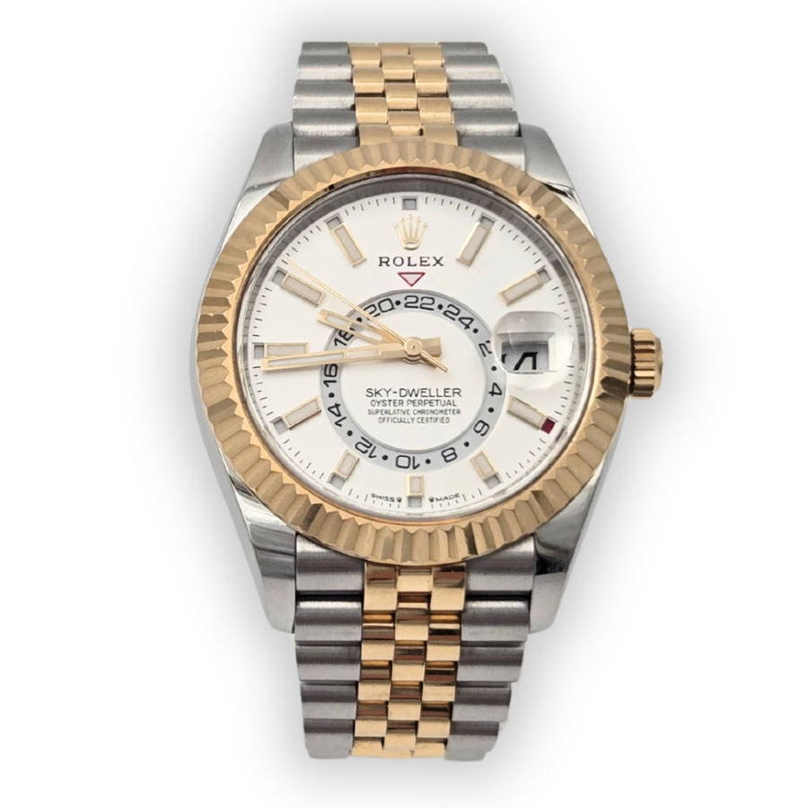 Rolex Sky-Dweller 336933 White Dial Jubilee Dual Toned
