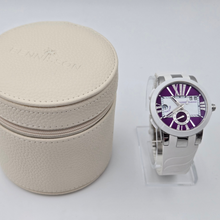 Ulysse Nardin Executive Dual Time Lady with circular watch box to the left