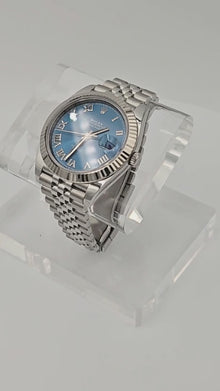 Rolex Datejust 41 Blue Dial Fluted Jubilee Steel Watch 126334 Box Papers 2026