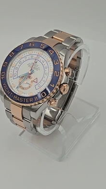 Rolex Yacht-Master II Two Tone Rose Gold Blue Bezel 116681 Box Papers 2019